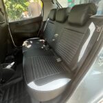 روکش صندلی ماشین پژو 207 چرم طرح پلاس رنگ مشکی سفید