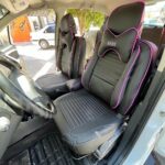 روکش صندلی ساندرو مشکی نوار بنفش طرح پلاس