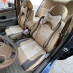 روکش صندلی سمند قدیم چرمی رنگ کرم صدری طرح پلاس