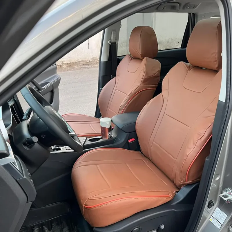 روکش صندلی ماشین اف ام سی FMC T5 چرم طرح فابریک رنگ مارون